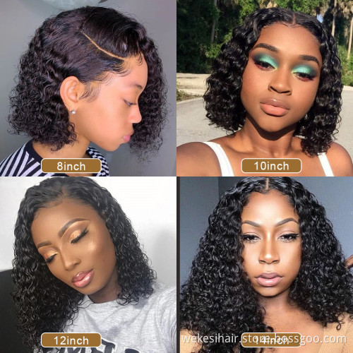 Perruque Pixie Cut Wig Human Hair Curly Bob Short Pixie Cut Lace Wig Bleached Knots Lace Frontal 13x4 Pixie Wig With Baby Hair